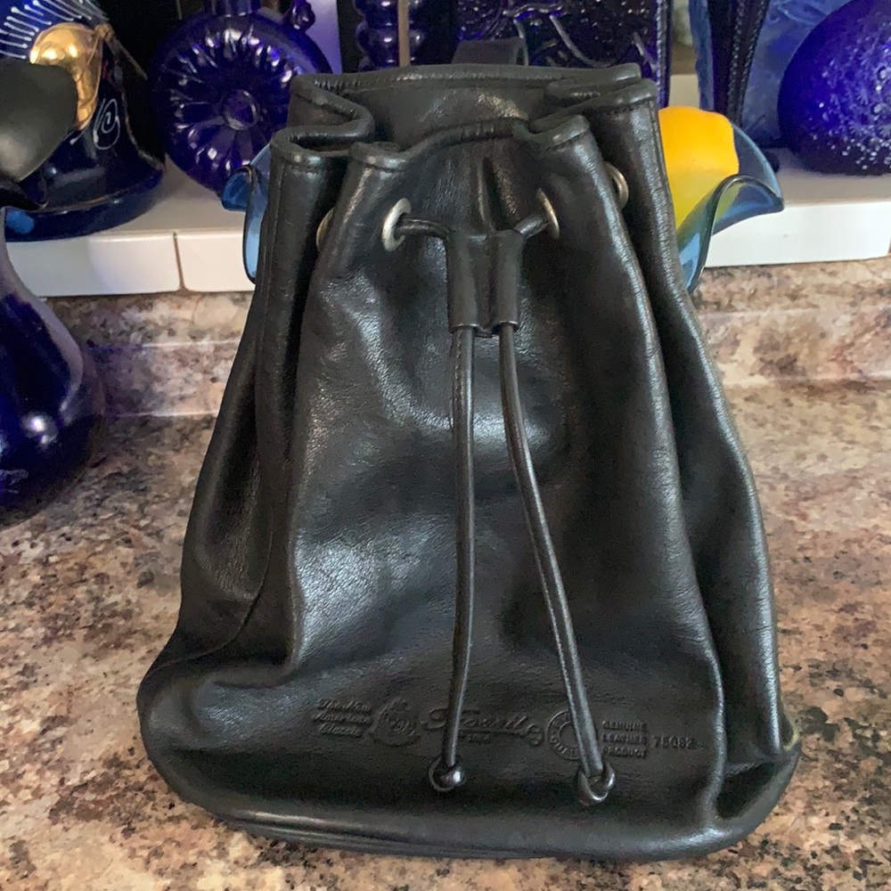 Fossil Leather Shoulder Drawstring Bucket Bag - image 1